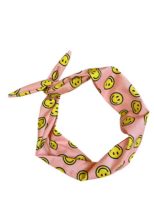 Tie Headband - Smiley Face