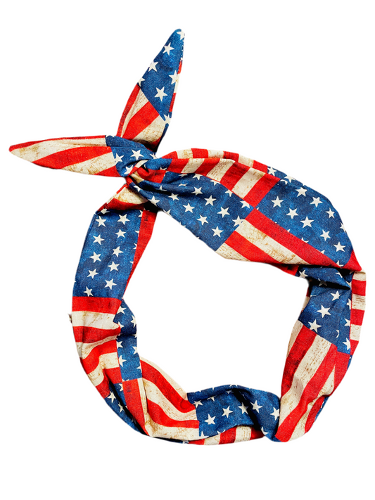 Tie Headband - American Flag