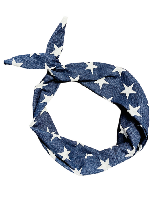 Tie Headband - Patriotic Stars
