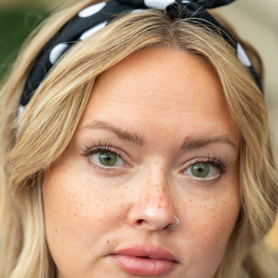 Amanda Bright Designs Black and white polkadot Original Tie headband