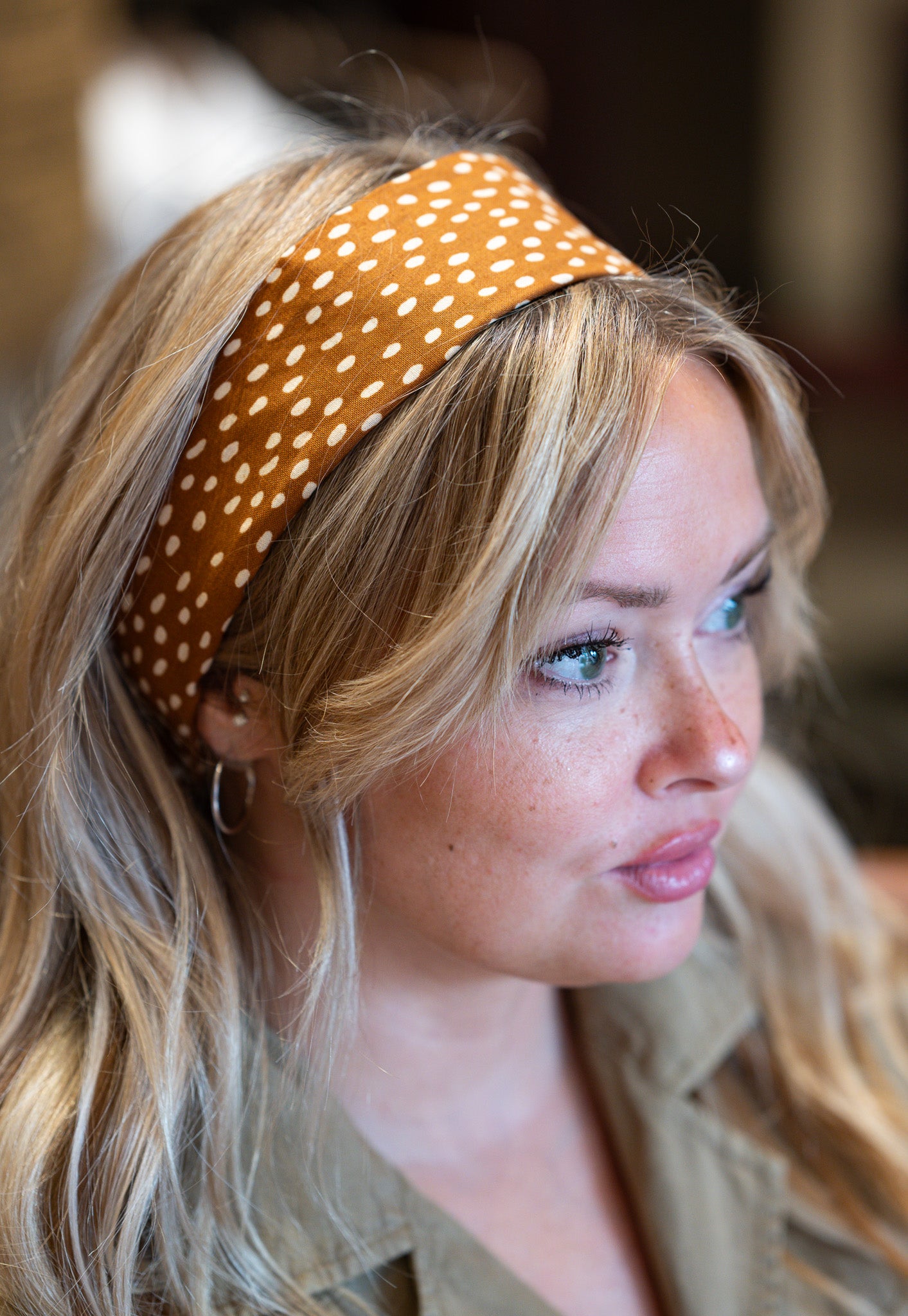 Amanda Bright Designs The Original Tie Headband Fawn Pattern