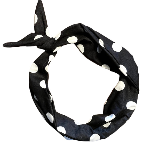 Amanda Bright Designs Black and white polkadot Original Tie headband