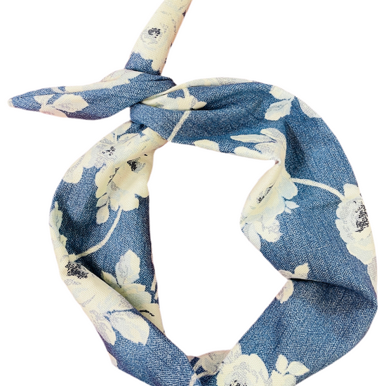 Amanda Bright Designs Denim Rose Original Tie Headband