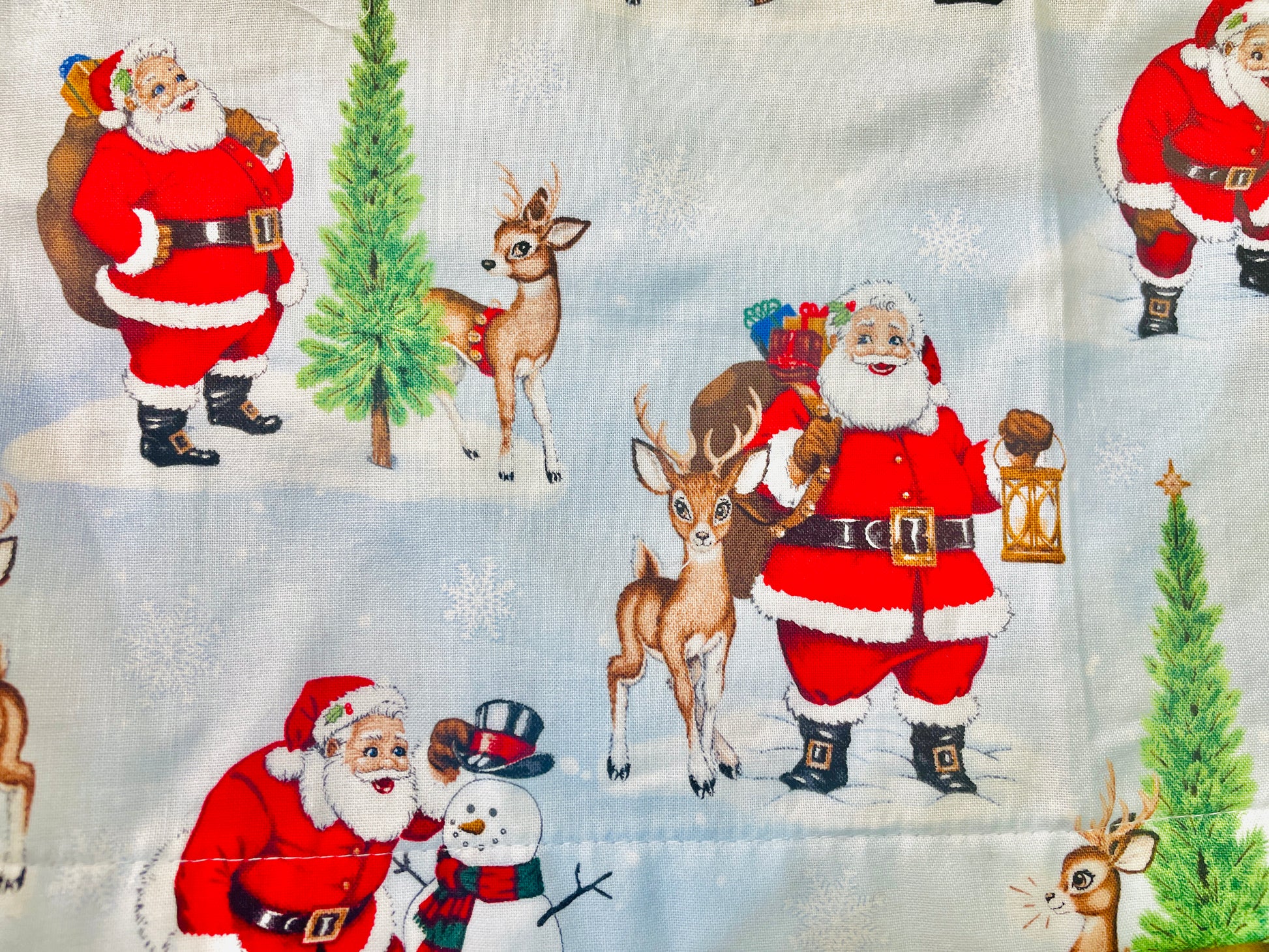 Amanda Bright Designs Merry Santa and Reindeer Christmas Holiday Baking Apron