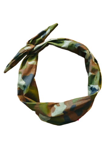 Amanda Bright Designs Tie Headband Camouflage Headband for women Fall hunting camping hiking headband Winter Military