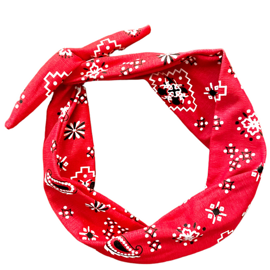 Amanda Bright Designs The Original Tie Headband Red Bandana