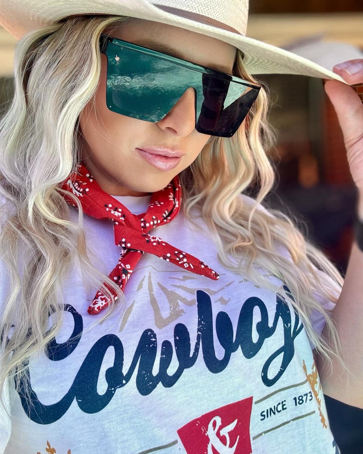 Amanda Bright Designs The Original Tie Headband Red Bandana wild rag