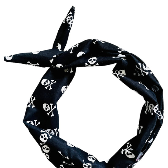 Amanda Bright Designs The Original Tie Headband Skull & Crossbones Pirates