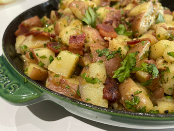 Two Medium Sized Ladies German Octoberfest Hot Potato Salad