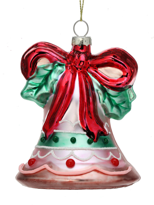 5" Glass Holiday Sweets Bell Ornament