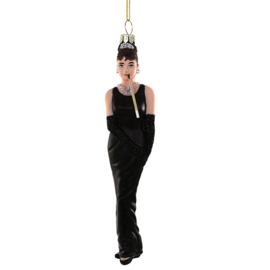 Audrey Hepburn Glass Ornament