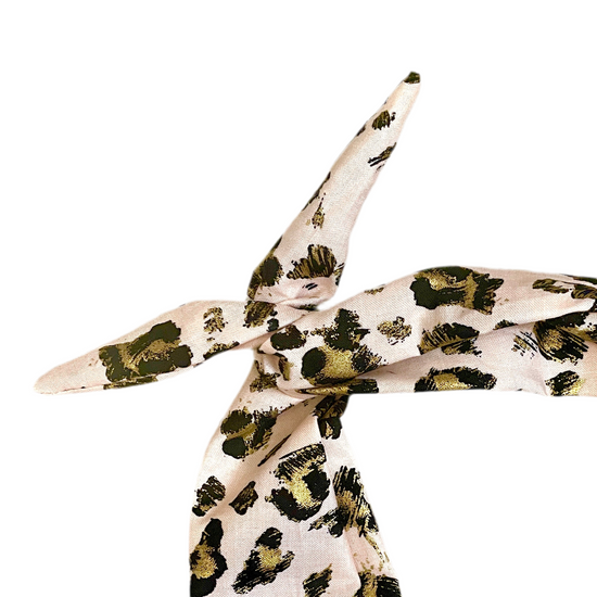 Amanda Bright Designs blush pink leopard headband