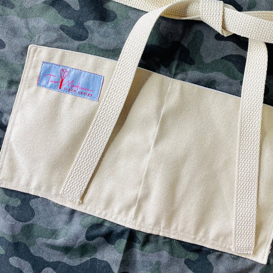 Gray camouflage women’s apron