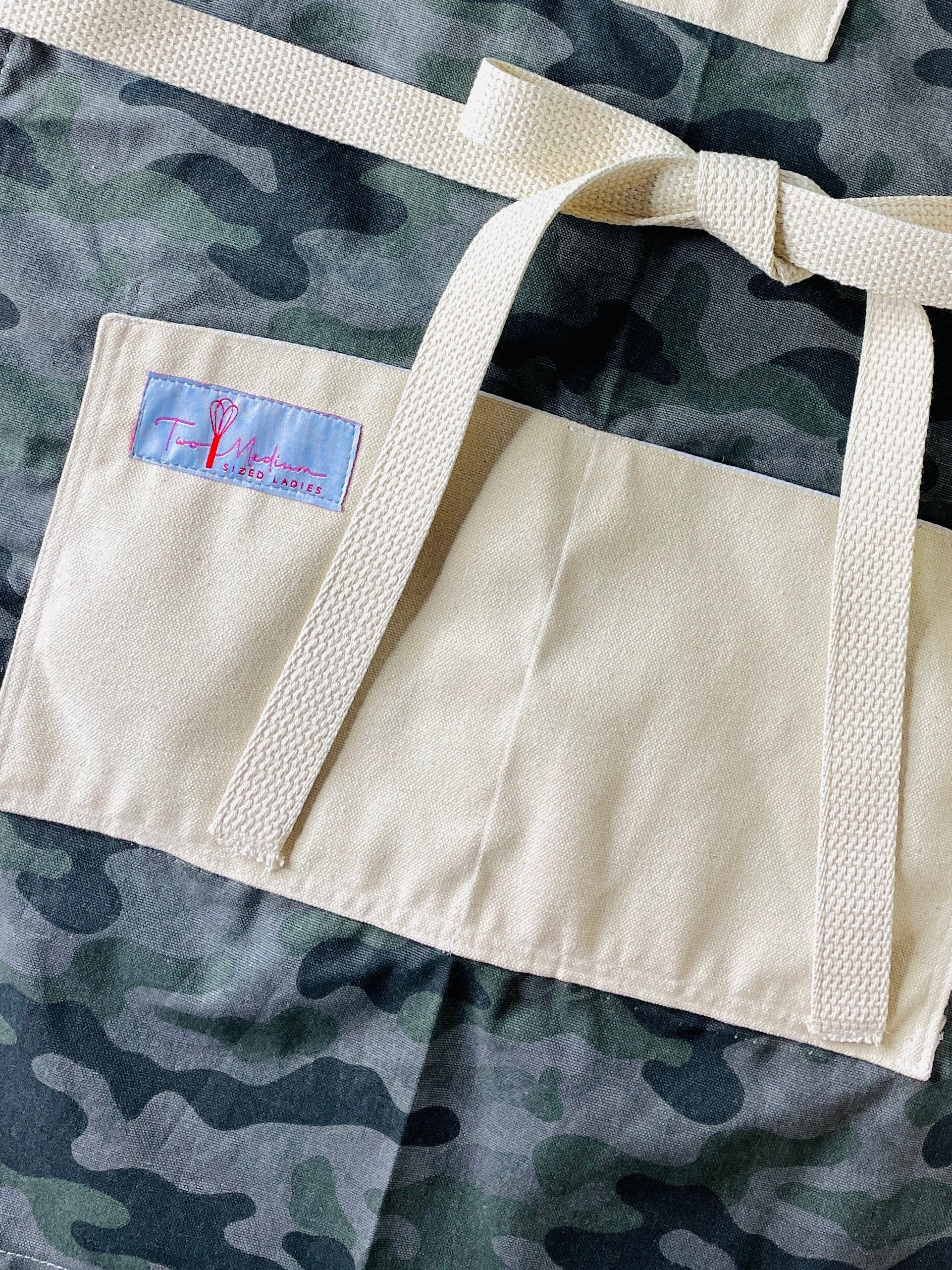 Gray camouflage women’s apron
