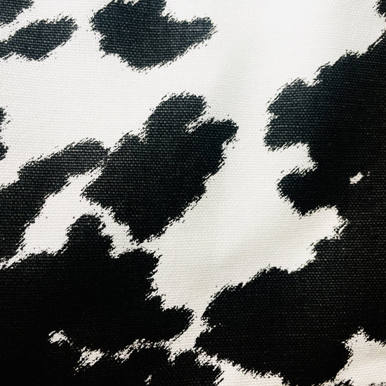 Amanda Bright Designs cheyenne horse lover western black and white cowhide print apron with webbed cotton strings and canvas pockets
