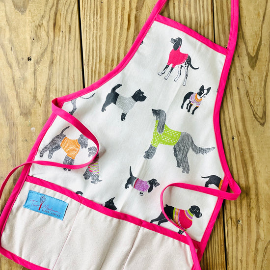 Two Medium Sized Ladies Pixie Dog Hound French Bulldog Wolfhound Schnauzer Children's Apron