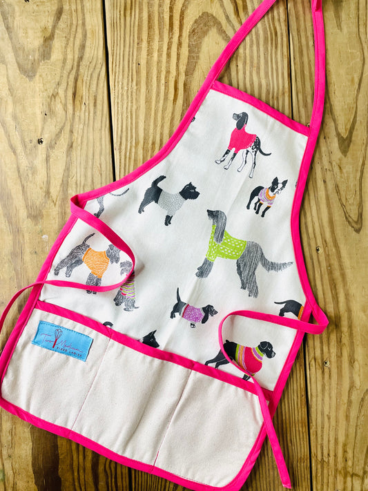 Two Medium Sized Ladies Pixie Dog Hound French Bulldog Wolfhound Schnauzer Children's Apron