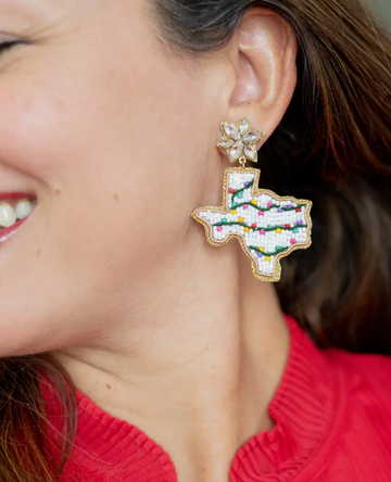 Texas Lights 14k Gold Plated Beaded Earrings