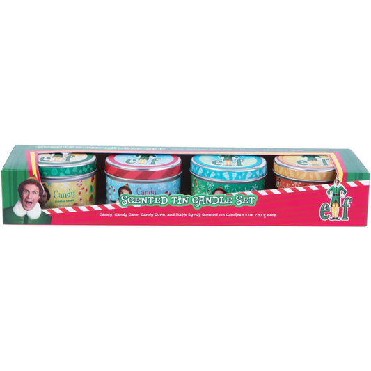 Elf Scented Tin Candle Set (Set of 4)