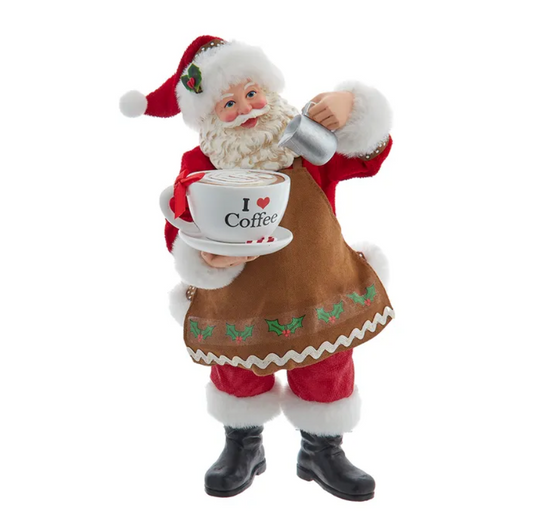 10.5" Fabriché™ Santa Barista Figurine