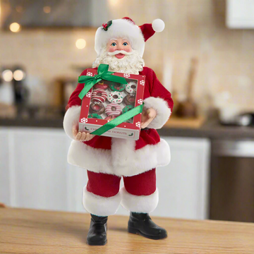 10.5" Fabriché™ Santa with Box of Donuts
