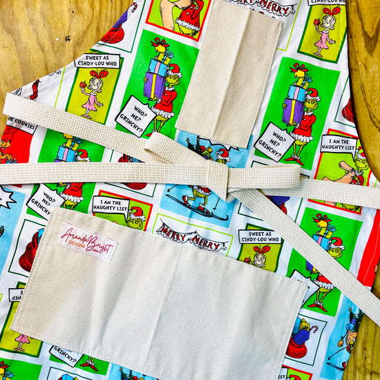 Amanda Bright Designs grinch cindy lou who character designs in colorful color block patterns