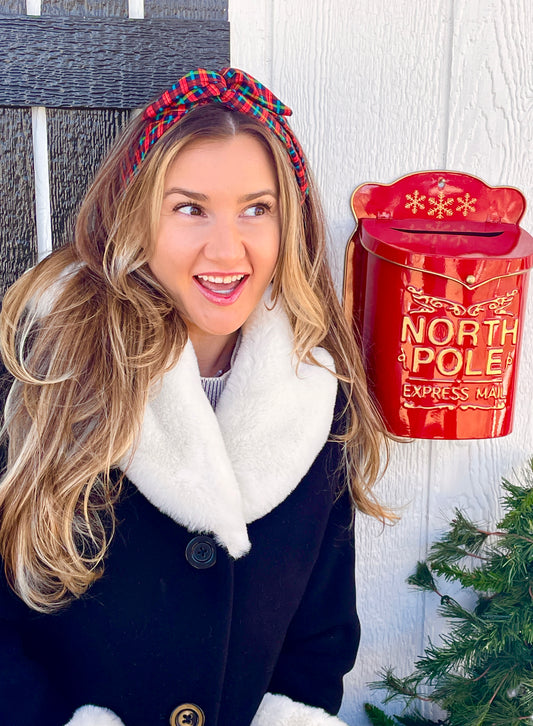 Tie Headband - Christmas Plaid