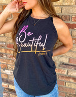 BE BEAUTIFUL sunset colors tank top