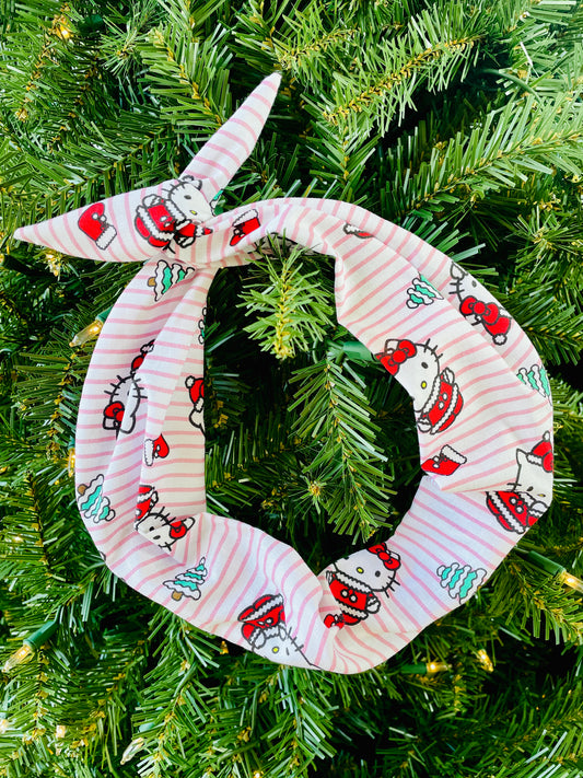 Tie Headband - Hello Kitty Christmas