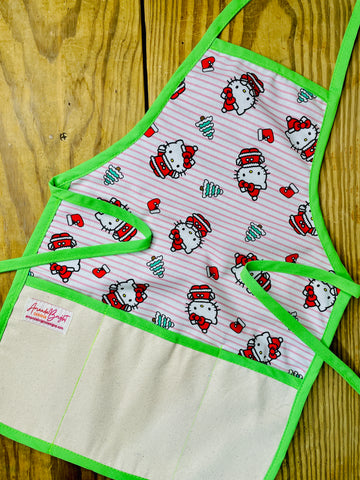 Amanda Bright Designs Children's Christmas Aprons Grinch Hello Kitty Nightmare Before Christmas Gingerbread Kitchen Baking Mommy and Me Peppermint Swirl Forest Fawn Rudolph