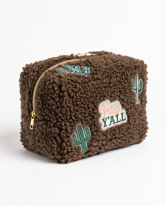Sherpa Makeup Bag - Hey Ya'll
