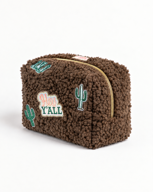 Sherpa Makeup Bag - Hey Ya'll