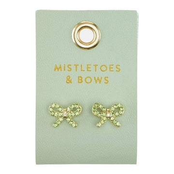 Palm Beach Stud Love Earrings - Mistletoes & Bows