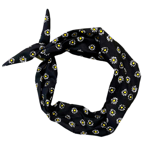Amanda Bright Designs Mini Daisies Headband cotton wild rag summer style