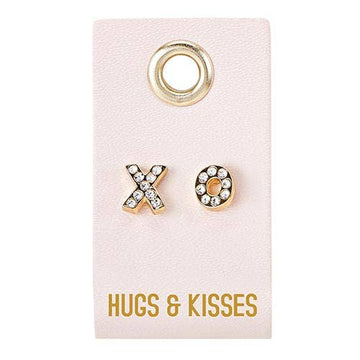 Palm Beach Stud Love Earrings - Hugs & Kisses