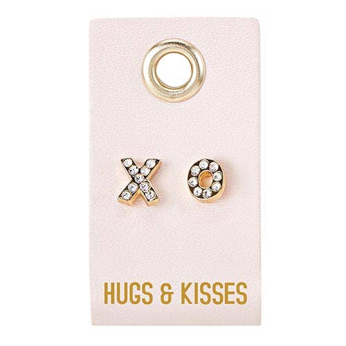 Palm Beach Stud Love Earrings - Hugs & Kisses