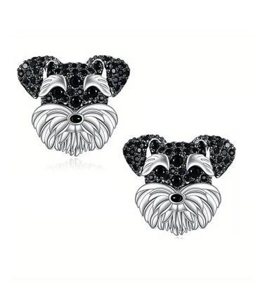 Pet Lover Schnauzer Stud Earrings