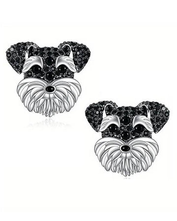 Pet Lover Schnauzer Stud Earrings