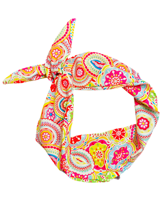Amanda Bright Designs Pink Batik Summer Headband for women
