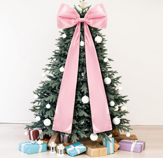 Extra Large 20x47 Satin Bow Christmas Tree Topper