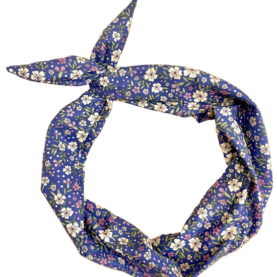 Amanda Bright Designs The Original Tie Headband purple floral for women