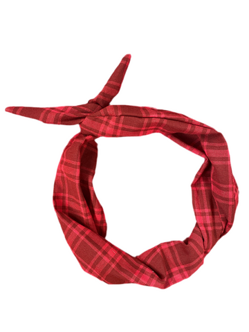 Amanda Bright Designs Red Plaid Headband