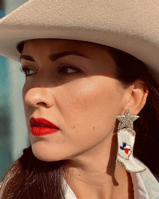 State of Texas Cowboy Boot Earrings