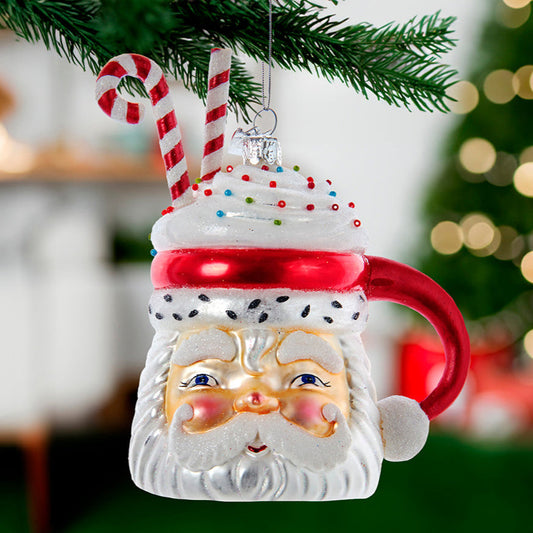 Noble Gems™ Santa Cocoa Mug Ornament