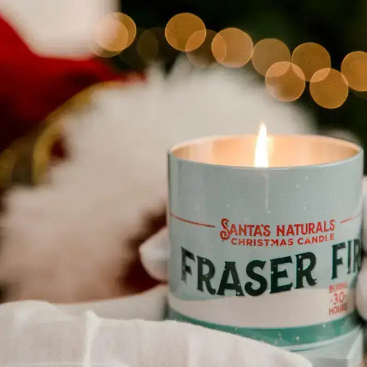 Santa's Naturals Christmas Candle in Fraser Fir 9oz