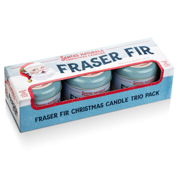 Santa's Naturals Fraser Fir 3.5oz Mini Trio Candle Set