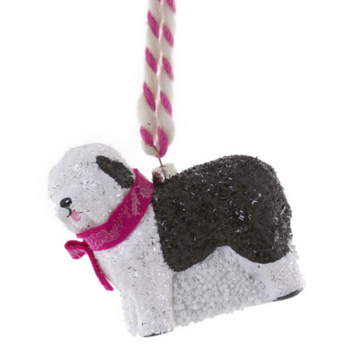 Cody Foster Shaggy Dog Glass Ornament