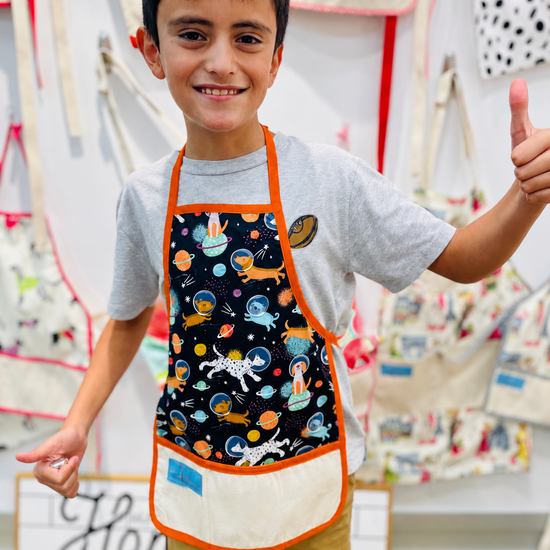 Amanda Bright Designs space dogs children’s apron
