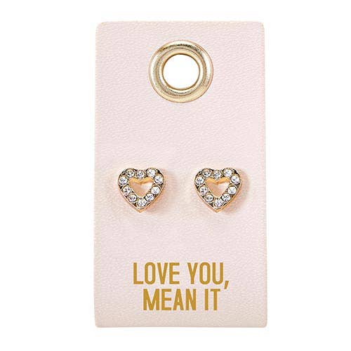 Palm Beach Stud Love Earrings - Love You, Mean It
