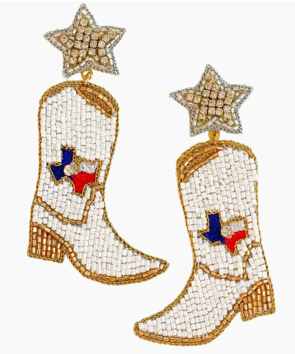 Texas Cowboy Boot Earrings